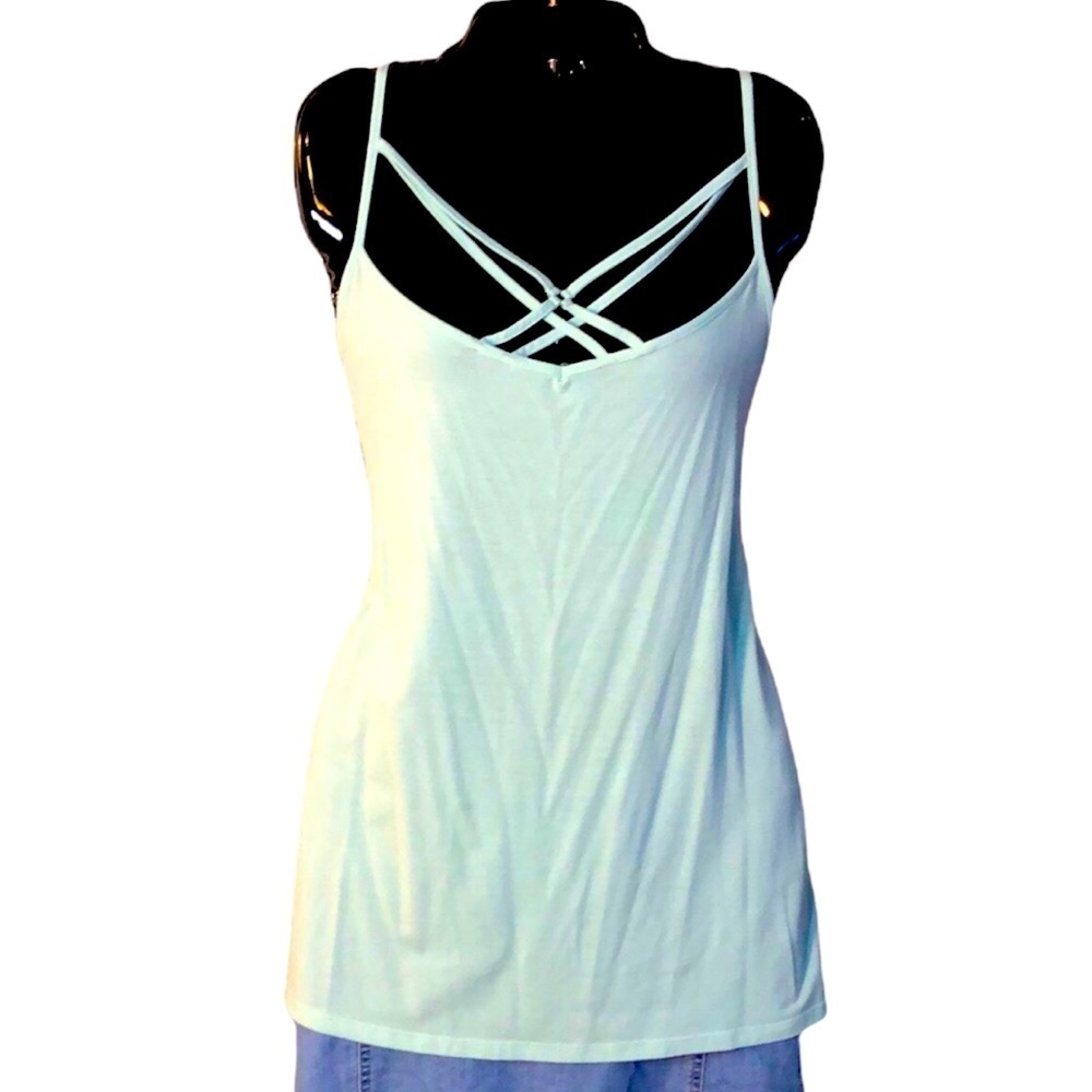 Mint X Cross Strap Front Cami Tank Top Plus Size Warehouse One​​​​